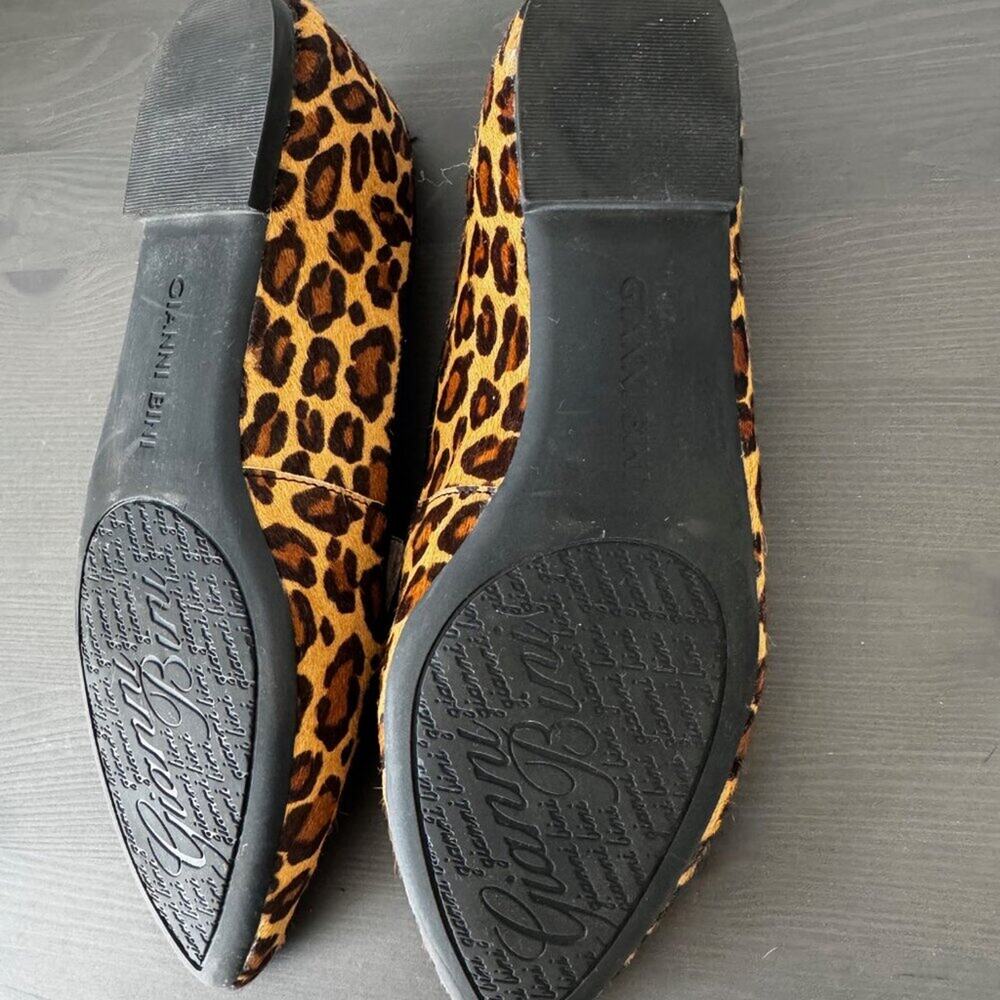Gianni Bini | Cheetah Print Hide Leather Loafers Size 7 - Picture 6 of 11